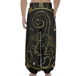 Gold And Black Scorpio Sign Print Lantern Pants