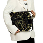 Gold And Black Scorpio Sign Print Laptop Sleeve