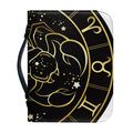 Gold And Black Scorpio Sign Print Leather Bible Cover