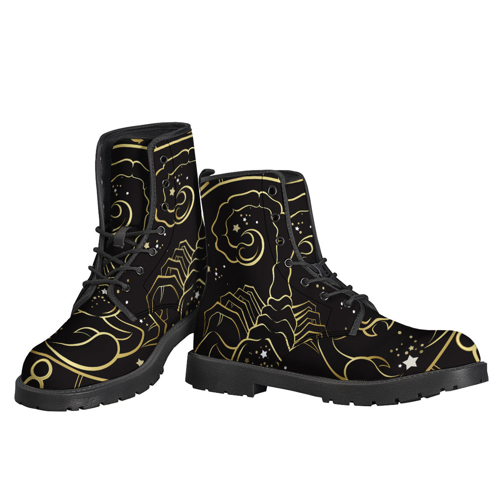 Gold And Black Scorpio Sign Print Backpack