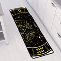 Gold And Black Scorpio Sign Print Long Kitchen Mat