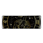 Gold And Black Scorpio Sign Print Long Kitchen Mat