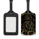 Gold And Black Scorpio Sign Print Luggage Tag