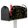 Gold And Black Scorpio Sign Print Mailbox Cover