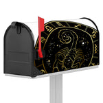 Gold And Black Scorpio Sign Print Mailbox Cover