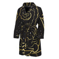 Gold And Black Scorpio Sign Print Men's Bathrobe