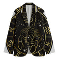 Gold And Black Scorpio Sign Print Men's Blazer