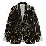 Gold And Black Scorpio Sign Print Men's Blazer