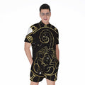 Gold And Black Scorpio Sign Print Men's Romper