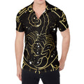 Gold And Black Scorpio Sign Print Men's Shirt