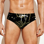 Gold And Black Scorpio Sign Print Men's Swim Briefs