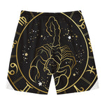 Gold And Black Scorpio Sign Print Men's Swim Trunks