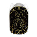 Gold And Black Scorpio Sign Print Mesh Laundry Hamper