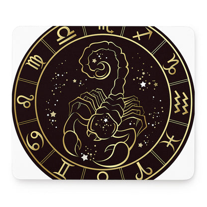 Gold And Black Scorpio Sign Print Mouse Pad