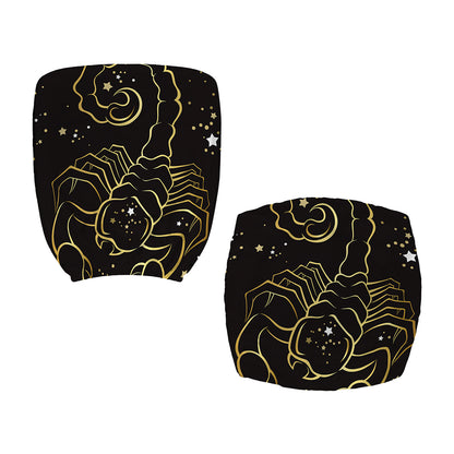 Gold And Black Scorpio Sign Print Office Chair Cover