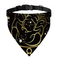Gold And Black Scorpio Sign Print Over The Collar Dog Bandana
