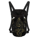 Gold And Black Scorpio Sign Print Pet Carrier Backpack