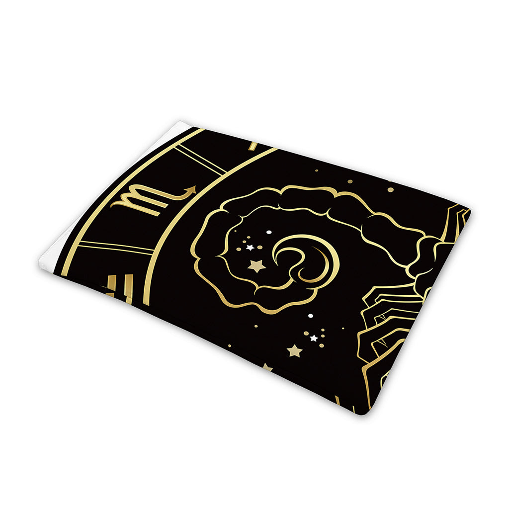 Gold And Black Scorpio Sign Print Pet Cooling Mat Cover