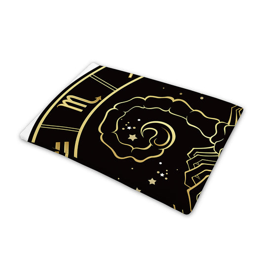 Gold And Black Scorpio Sign Print Pet Cooling Mat Cover