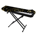 Gold And Black Scorpio Sign Print Piano Keyboard Cover