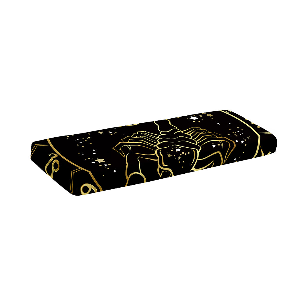 Gold And Black Scorpio Sign Print Piano Keyboard Cover