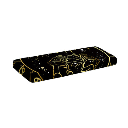 Gold And Black Scorpio Sign Print Piano Keyboard Cover