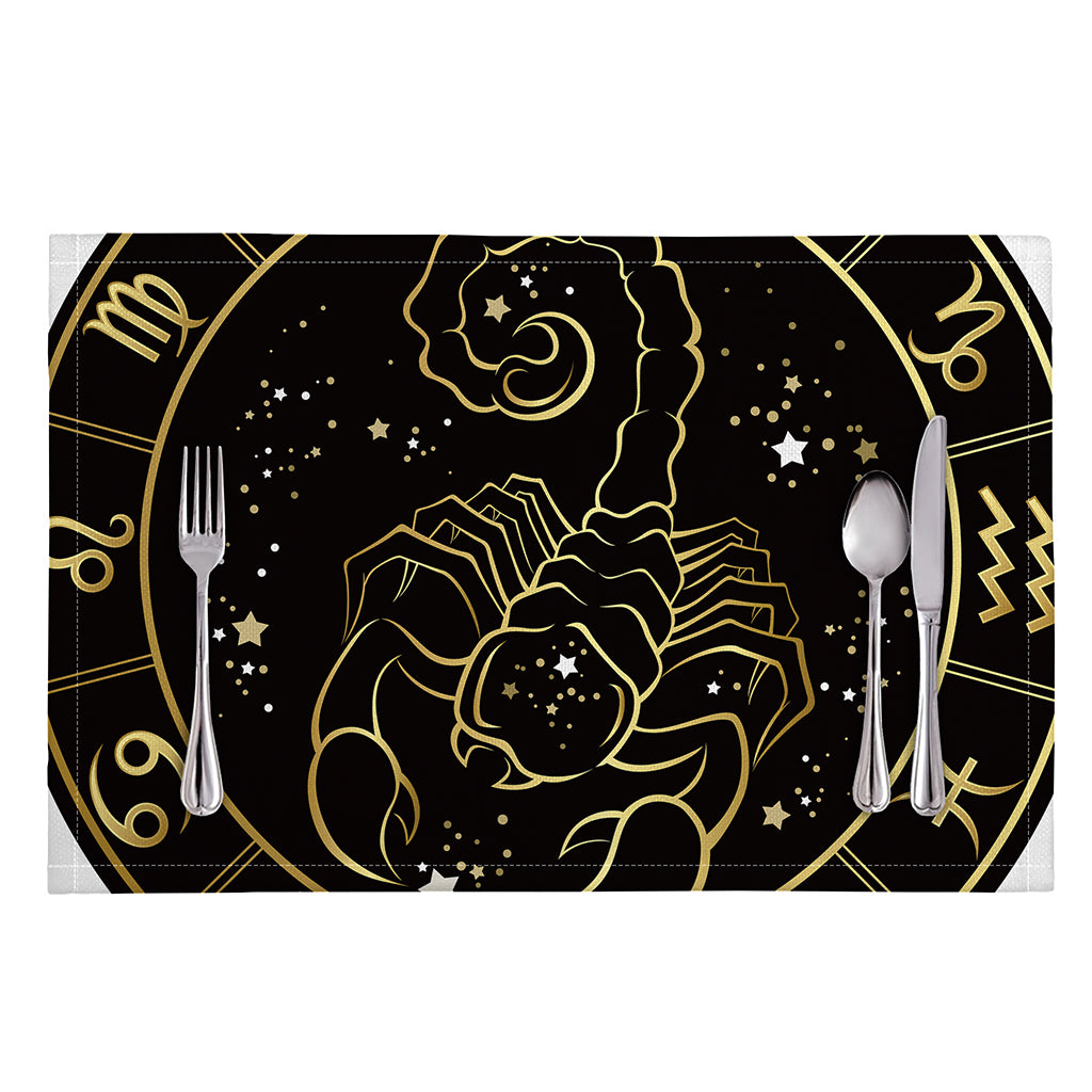 Gold And Black Scorpio Sign Print Placemat