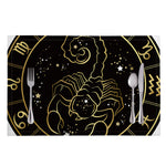 Gold And Black Scorpio Sign Print Placemat