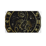 Gold And Black Scorpio Sign Print Polyester Flag