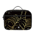 Gold And Black Scorpio Sign Print Portable Lunch Bag
