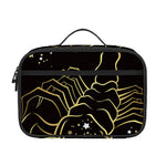 Gold And Black Scorpio Sign Print Portable Lunch Bag