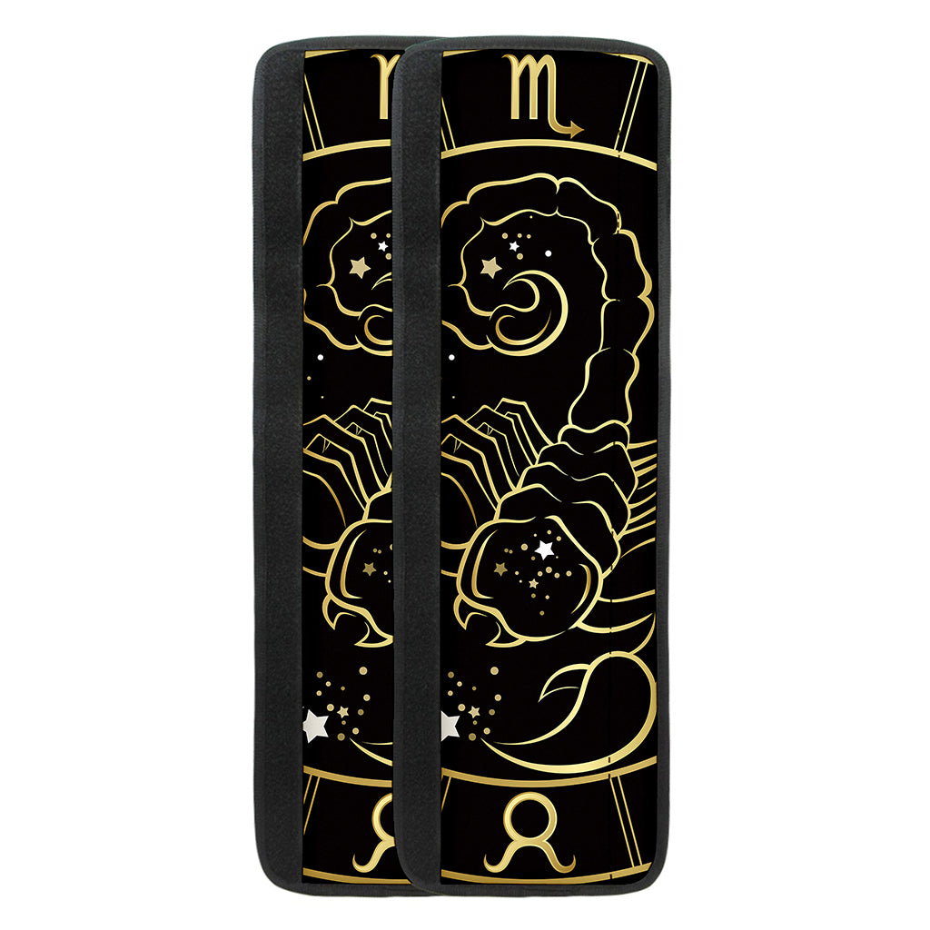 Gold And Black Scorpio Sign Print Refrigerator Handle Covers