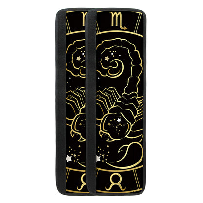 Gold And Black Scorpio Sign Print Refrigerator Handle Covers