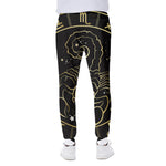 Gold And Black Scorpio Sign Print Scuba Joggers
