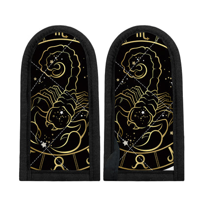 Gold And Black Scorpio Sign Print Skillet Handle Cover
