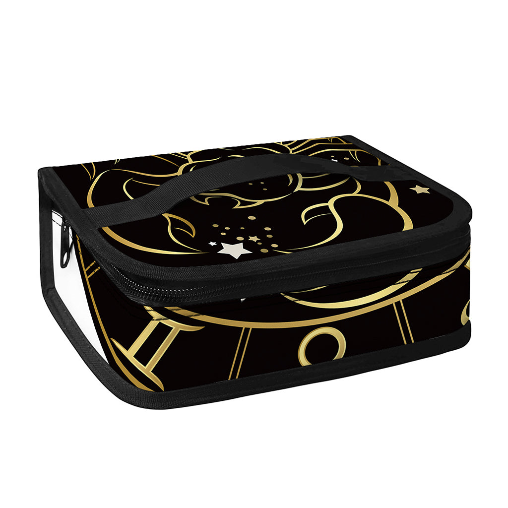 Gold And Black Scorpio Sign Print Small Lunch Bag