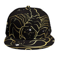 Gold And Black Scorpio Sign Print Snapback Cap