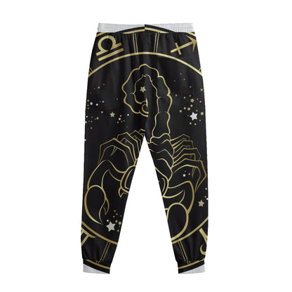 Gold And Black Scorpio Sign Print Sweatpants