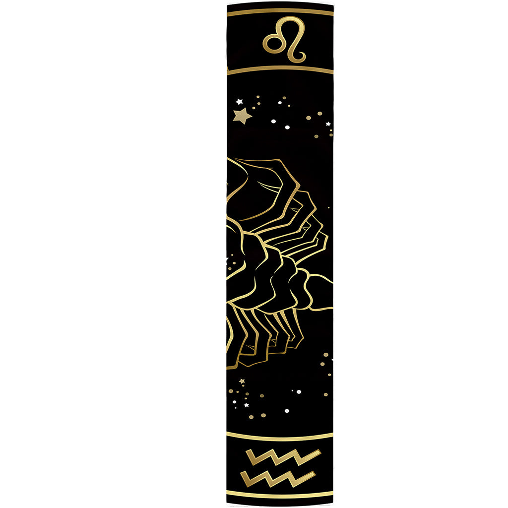 Gold And Black Scorpio Sign Print Table Runner