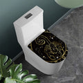 Gold And Black Scorpio Sign Print Toilet Lid Cover