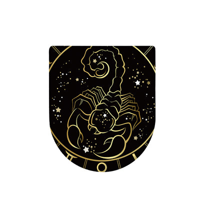 Gold And Black Scorpio Sign Print Toilet Lid Cover
