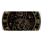 Gold And Black Scorpio Sign Print Towel