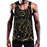 Gold And Black Scorpio Sign Print Training Tank Top