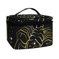 Gold And Black Scorpio Sign Print Travel Makeup Bag