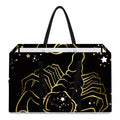Gold And Black Scorpio Sign Print Utility Tote Bag