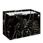 Gold And Black Scorpio Sign Print Utility Tote Bag