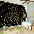 Gold And Black Scorpio Sign Print Wall Sticker