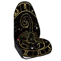 Gold And Black Scorpio Sign Print Waterproof Car Seat Cover