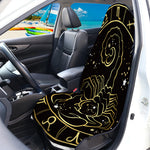 Gold And Black Scorpio Sign Print Waterproof Car Seat Cover