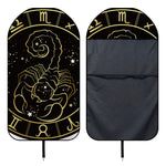 Gold And Black Scorpio Sign Print Waterproof Car Seat Cover